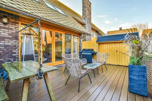 Custom wood deck construction on a home in Myrtle Beach, SC